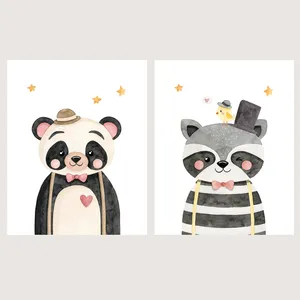  پوستر الفاپ مدل کودک طرح Happy Animals کد 152_02 بسته 2 عددی
