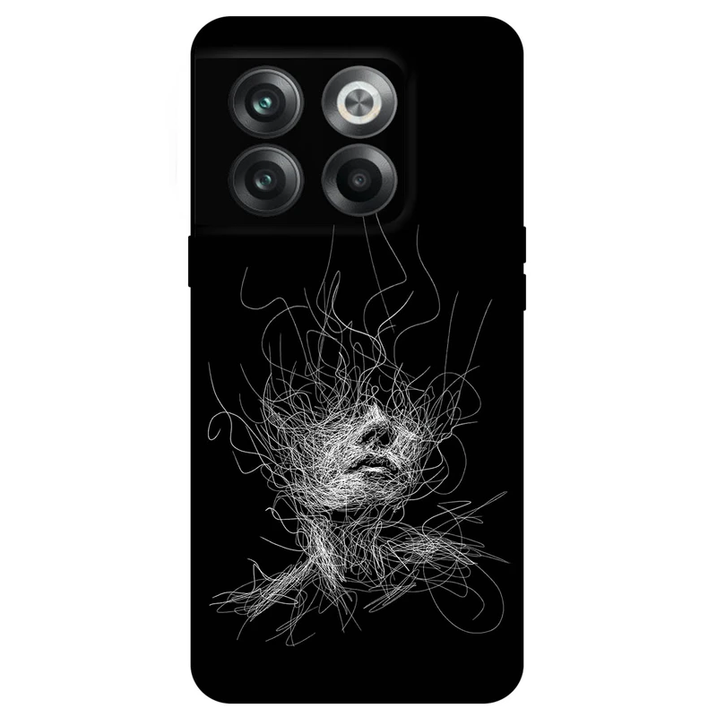 کاور مگافون طرح اسکچ صورت مدل 7423 مناسب برای گوشی موبایل وان پلاس Ace Pro