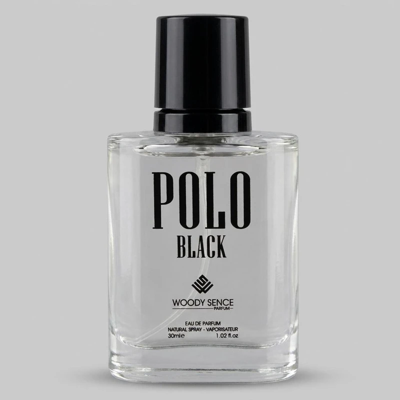 عطر جیبی مردانه وودی سنس مدل Polo Black حجم 30 میلی لیتر