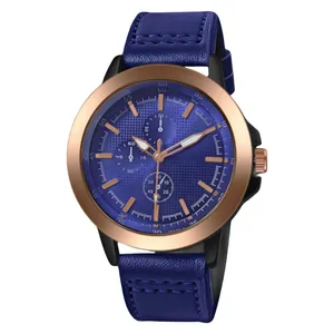 ساعت مچی عقربه‌ای مردانه کوارتز مدل کلاسیک تک موتوره بند چرم کد 1