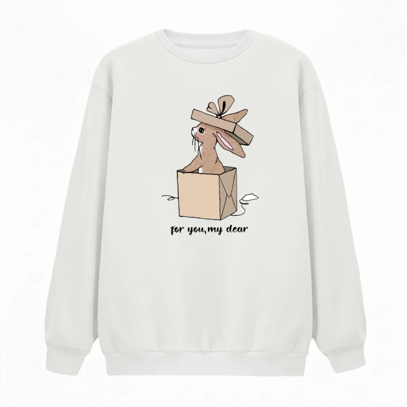 سویشرت زنانه مدل خرگوش و کادو کد v10 