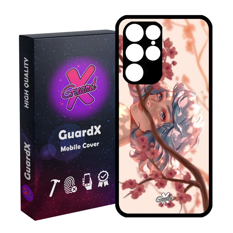 کاور گارد ایکس طرح Girl مدل Glass10007 مناسب برای گوشی موبایل سامسونگ Galaxy S22 Ultra