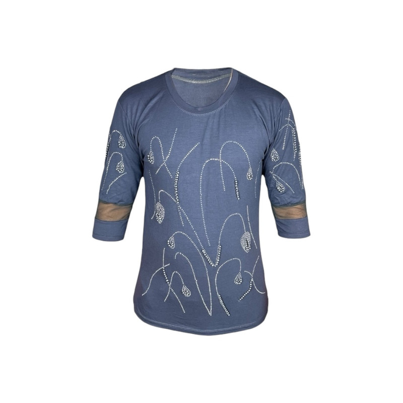 بلوز آستین سه ربع زنانه مدل آماندیس  AM134