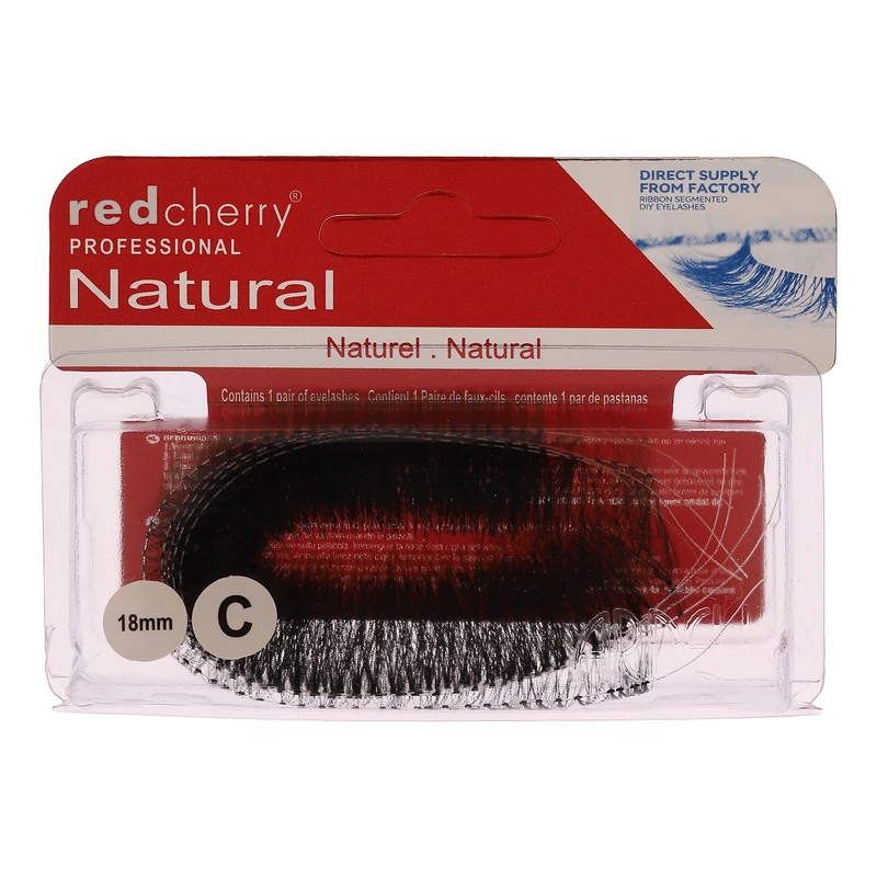 مژه مصنوعی رد چری مدل Classic Cluster Band کد 18 C بسته 5 عددی