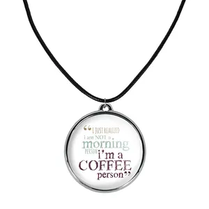 گردنبند خندالو مدل قهوه Coffee کد 2199821994