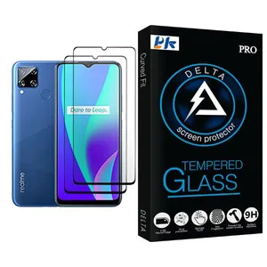 PK Delta Glass MIX002 Screen Protector For Realme C15 Pack Of 2