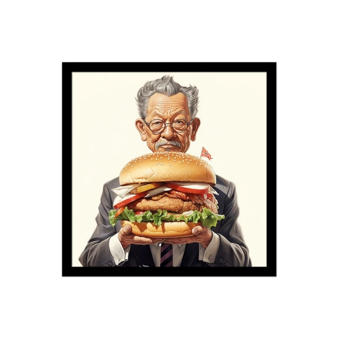 تابلو نوری بکلیت طرح فست فود و همبرگر مدل B-MID-16074