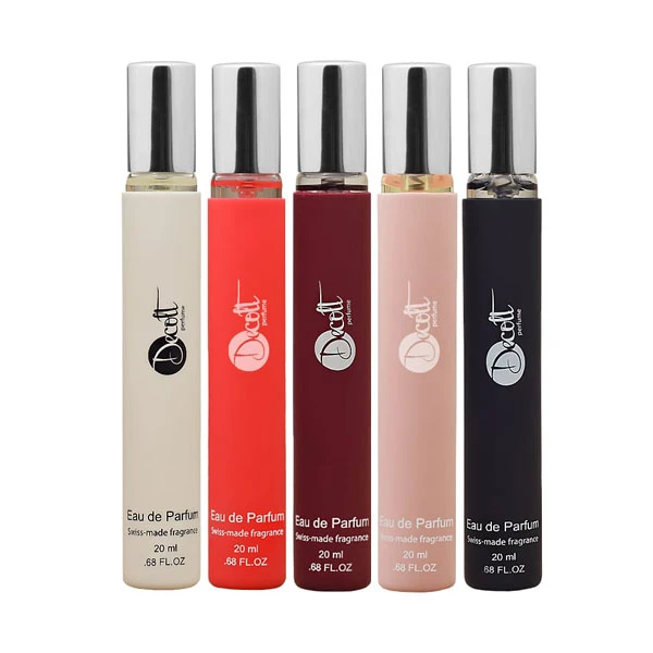 عطر جیبی دکلت مدل RAN حجم 20 میلی لیتر مجموعه 5 عددی