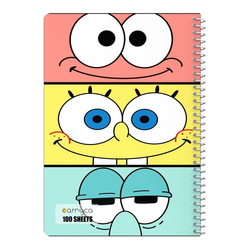 دفتر مشق 100 برگ سیمی کارنیکا طرح باب اسفنجی spong bob کد 41741