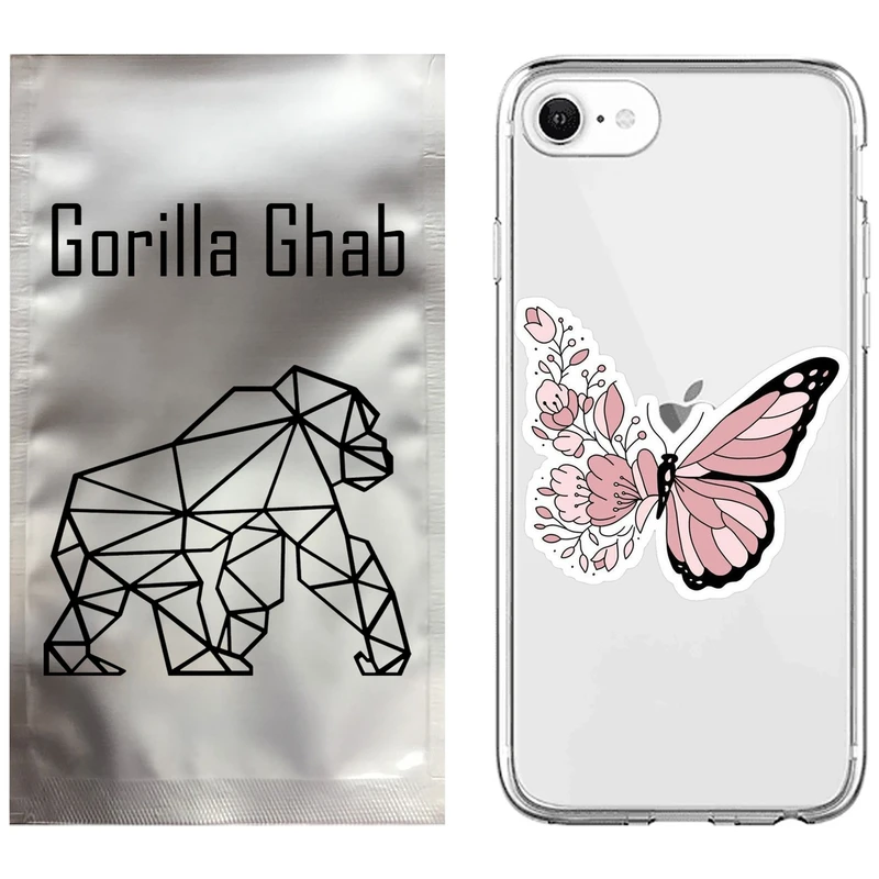 کاور گوریلا قاب مدل CLG کد 98 طرح پروانه مناسب برای گوشی موبایل اپل iPhone 7 / 8 / SE 2022