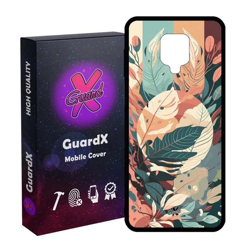 کاور گارد ایکس طرح برگ مدل Glass10657 مناسب برای گوشی موبایل شیائومی Redmi Note9 Pro/Note 9 Pro Max/Redmi Note 9S/MI Poco M2 Pro
