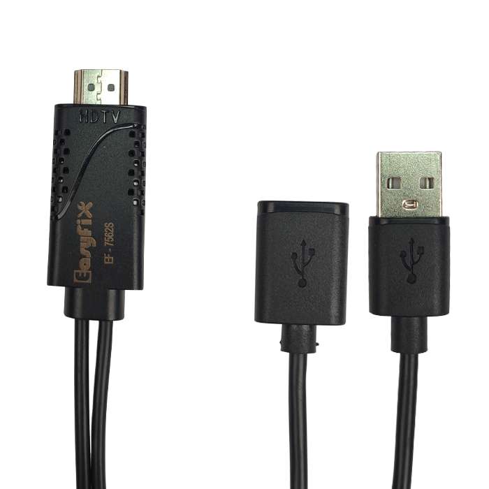 کابل تبدیل USB به HDMI ایزی فیکس مدل EF-7562S طول 1.8 متر