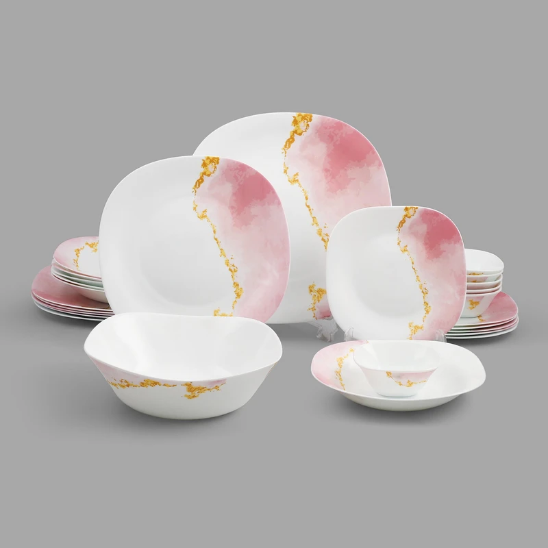 سرویس غذاخوری اوپال 26 پارچه 6 نفره دینو مدل دارینا