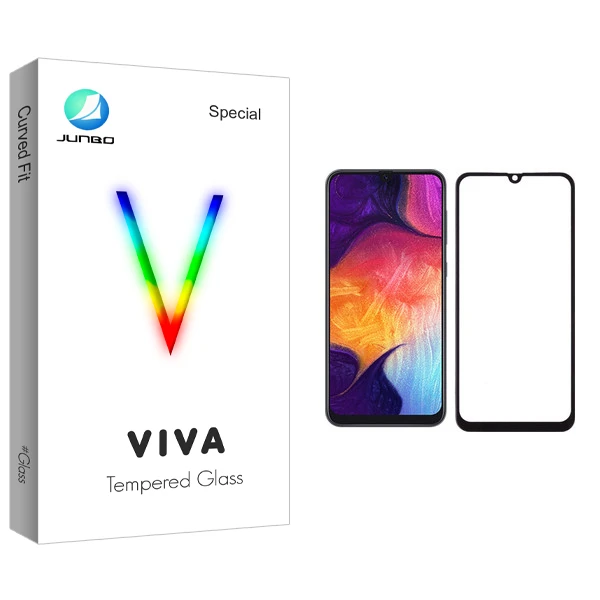 محافظ صفحه نمایش 5D جانبو مدل Viva Glass مناسب برای گوشی موبایل سامسونگ Galaxy A50