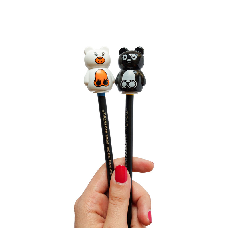 سرمدادی مدل عروسک خرسی به همراه مداد و پاک کن بسته 5 عددی