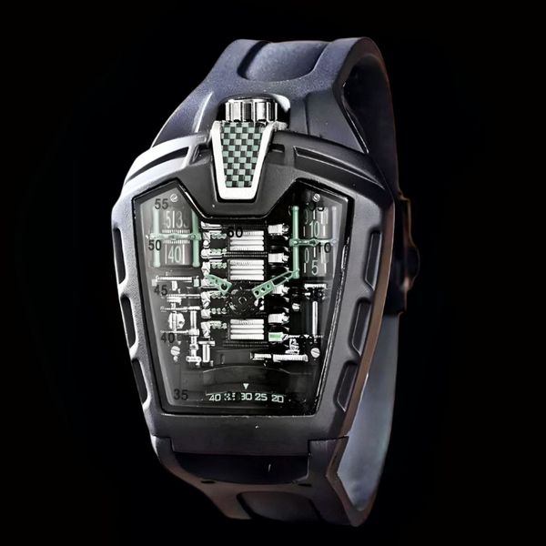 ساعت مچی عقربه‌ای کوارتز مردانه مدل بند پیو طرح موتور ماشین کد 001