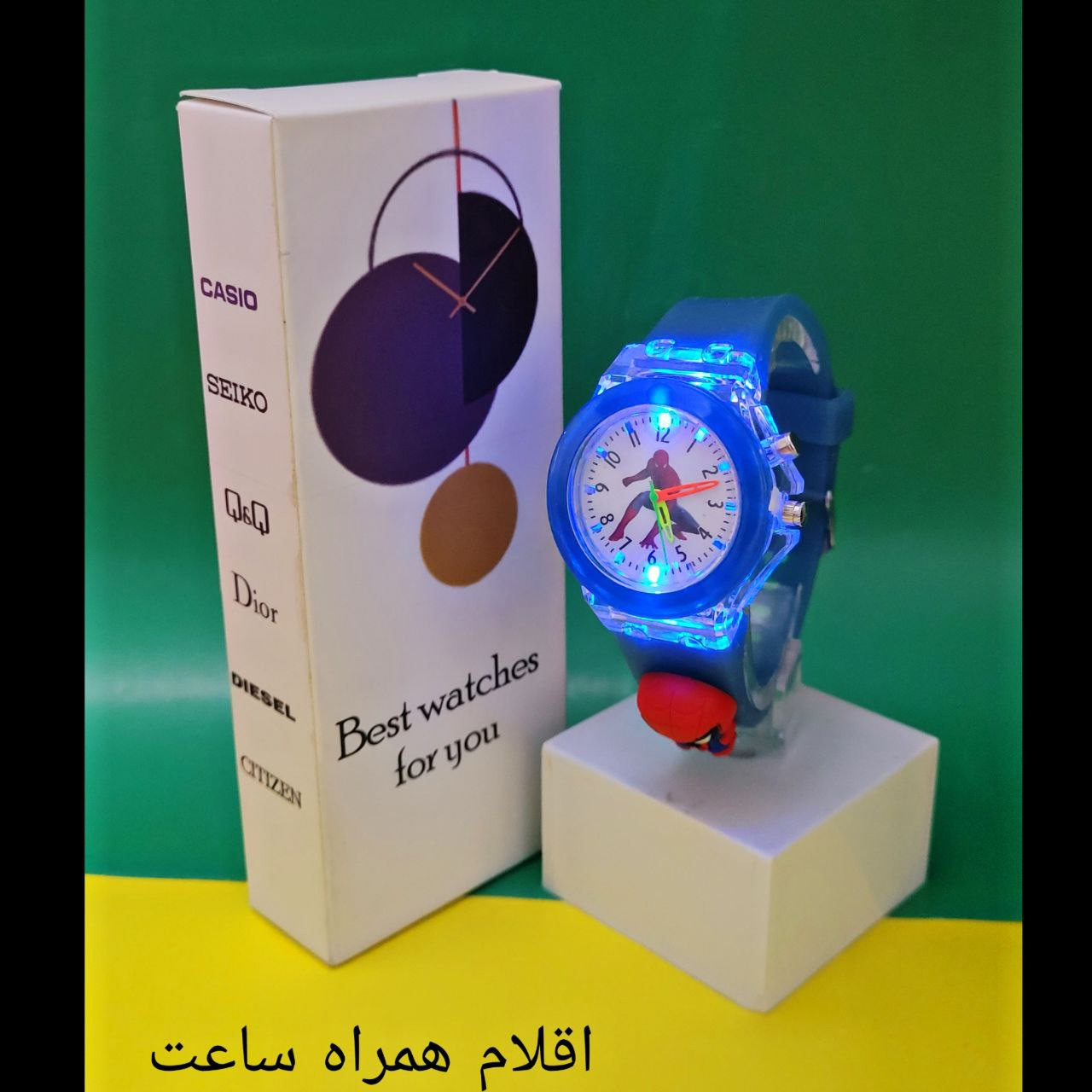 ساعت مچی  عقربه ای مدل چراغدار کد 02