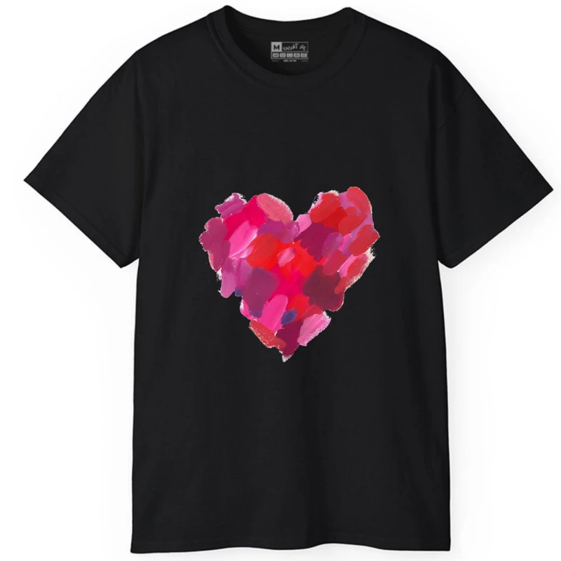 تی‌شرت آستین کوتاه مردانه پاد آفرین مدل قلب کد 1810