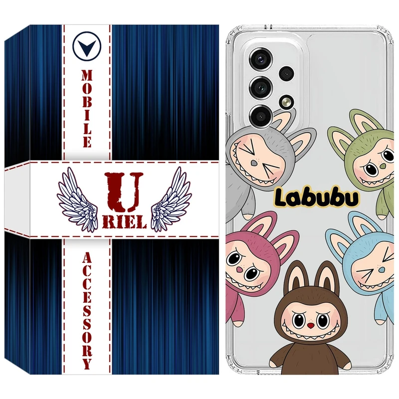 کاور یوریل مدل Clear کد 102 طرح لبوبو Labubu مناسب برای گوشی موبایل سامسونگ Galaxy A52 / A52s