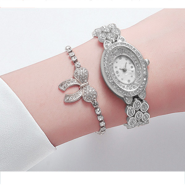 ساعت مچی عقربه ای زنانه مدل بی اس طرح فول نگین کد 1 ساعت مچی عقربه ای زنانه مدل بی اس طرح فول نگین کد 1