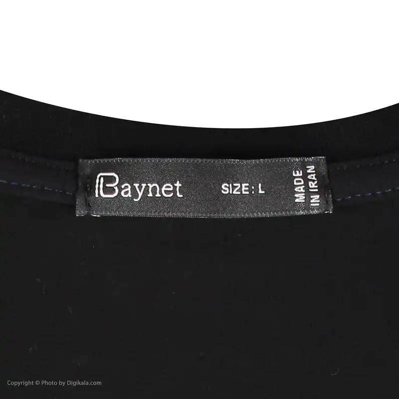 تی شرت آستین کوتاه مردانه باینت مدل 554-1 رنگ مشکی