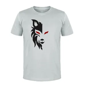 تی شرت آستین کوتاه مردانه مدل WOLF  کد L302 رنگ طوسی