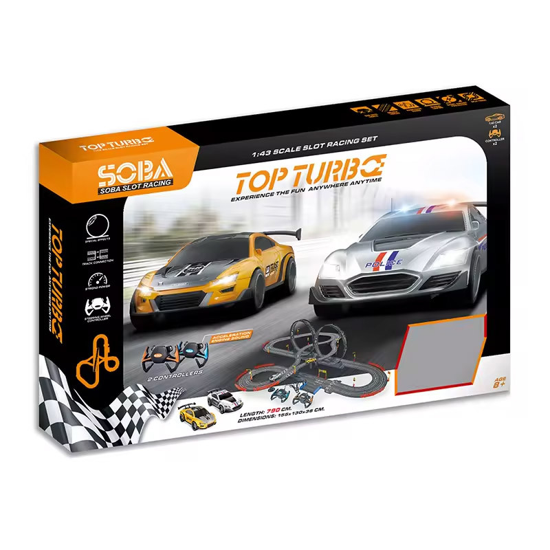 کیت ماشین بازی مدل مسابقه ای کنترلی طرح SOBA SLOT RACING کد 10/49