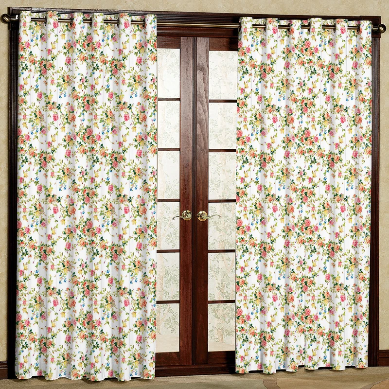 پرده مدل گل دار مخمل پانچی کد 424 سایز 140x280 سانتی متر