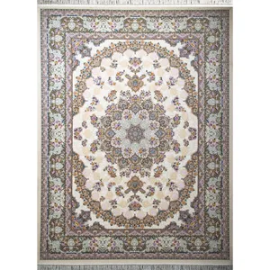 فرش ماشینی کد afrand_2221 زمینه کرم