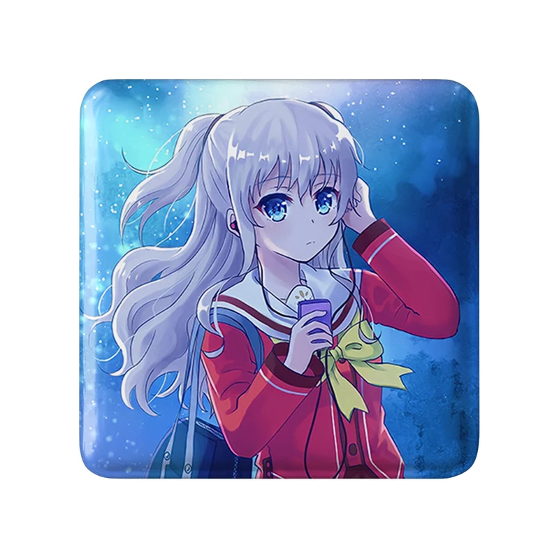 مگنت خندالو طرح توموری انیمه شارلوت مدل مربعی کد 32098