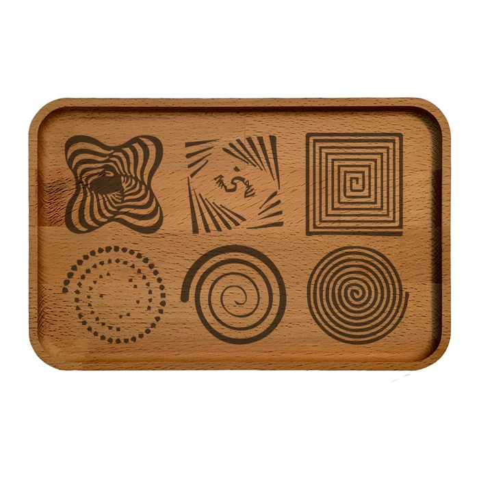 سینی چوبی مدل Geometric کد 012