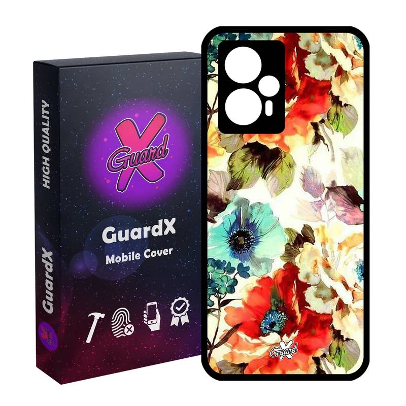 کاور گارد ایکس طرح گل مدل Glass10405 مناسب برای گوشی موبایل شیائومی Poco F5/Redmi Note 12 Turbo