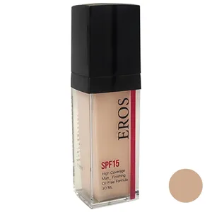 کرم پودر مایع SPF 15 ایروس مدل 2025 شماره 606 مناسب برای انواع پوست حجم 30 میلی لیتر 