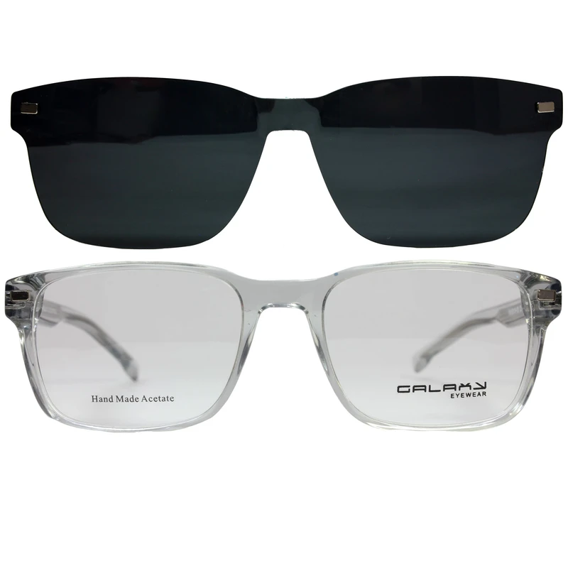 فریم عینک طبی گلکسی مدل 1069 به همراه کاور آفتابی