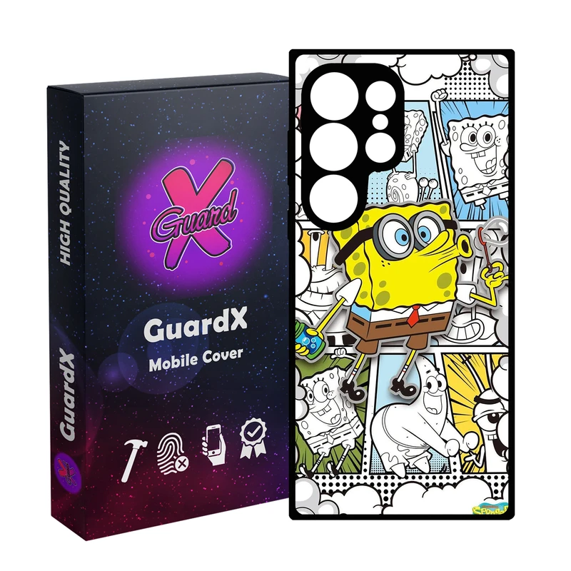 کاور گارد ایکس طرح باب اسفنجی مدل 10940 مناسب برای گوشی موبایل سامسونگ Galaxy S25 Ultra