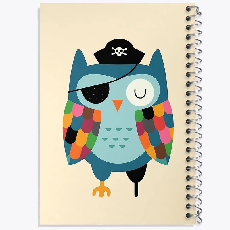 دفتر مشق 100 برگ خندالو طرح جغد کد 5069