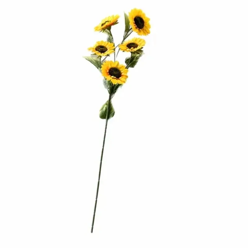 گل مصنوعی مدل شاخه آفتاب گردان 5 گل