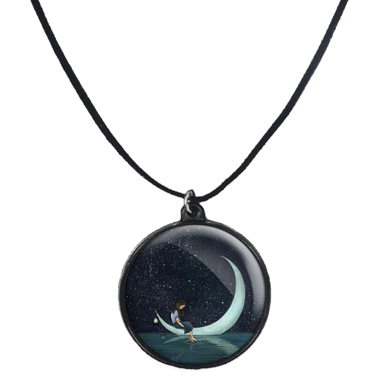 گردنبند پرمانه طرح دخترونه کد pmb.4410 مدل دو طرفه