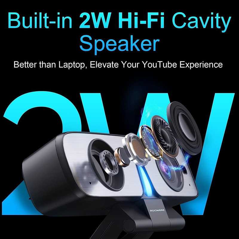وب کم راک ویر مدل 2K VIDEO SOUNDBAR WITH SPEAKER 3 در وبزینر وب کم راک ویر مدل 2K VIDEO SOUNDBAR WITH SPEAKER