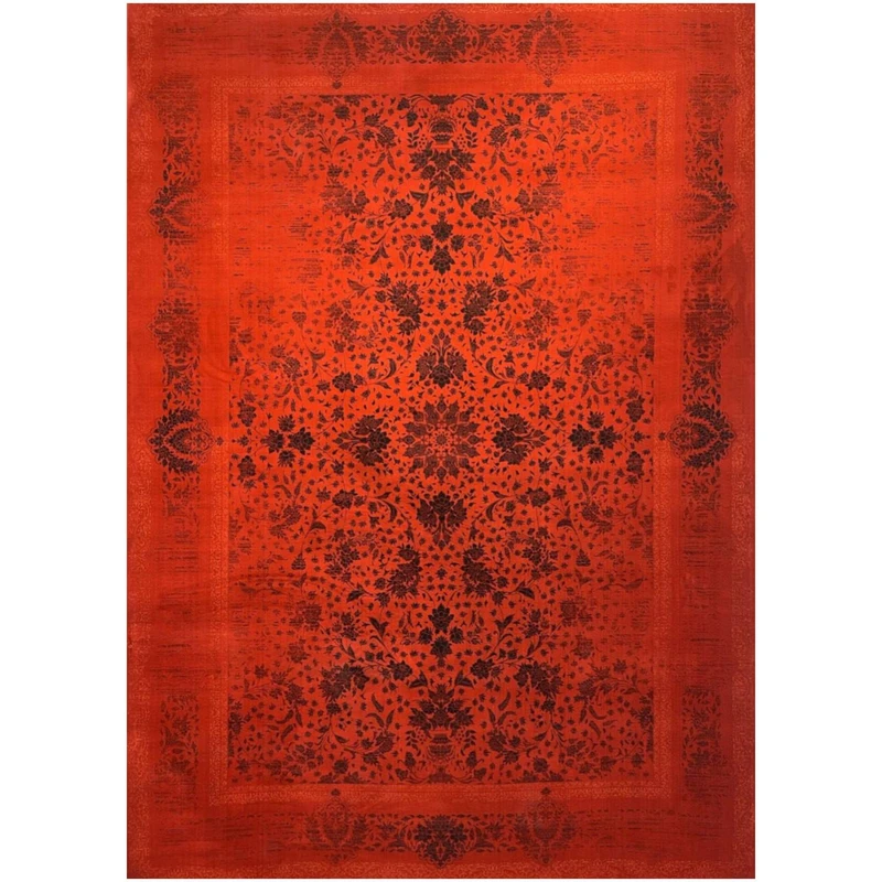 فرش ماشینی 700 شانه زمینه لاکی حاشیه لاکی مدل 700 شانه بلوچ bcf تراکم 2100 کد 830