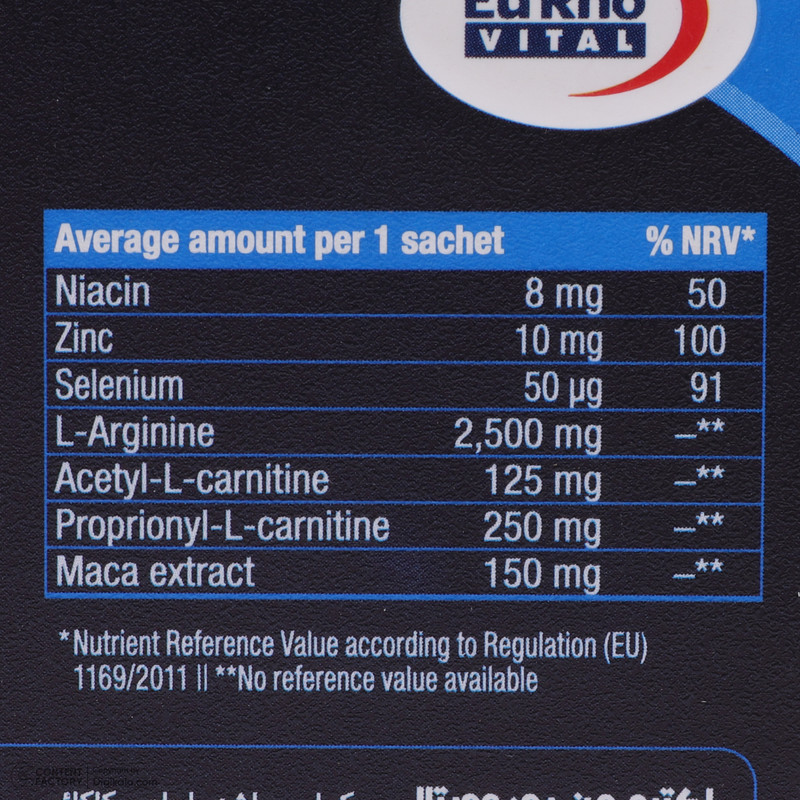 ساشه تقویت جنسی آقایان یوروویتال مدل Active Man بسته 14 عددی