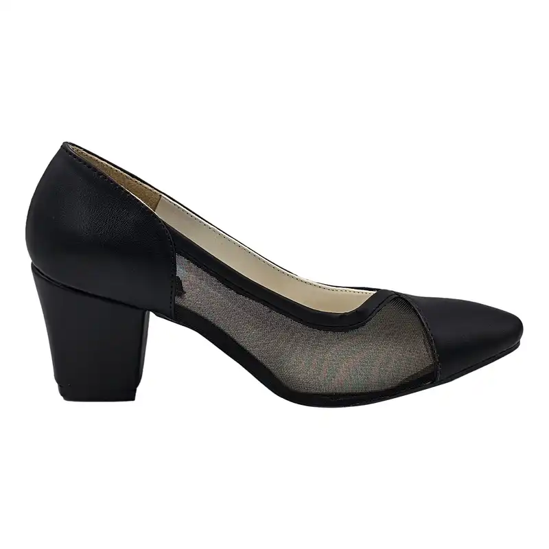 کفش زنانه سیی مدل اداری توری میزلا کد 2123