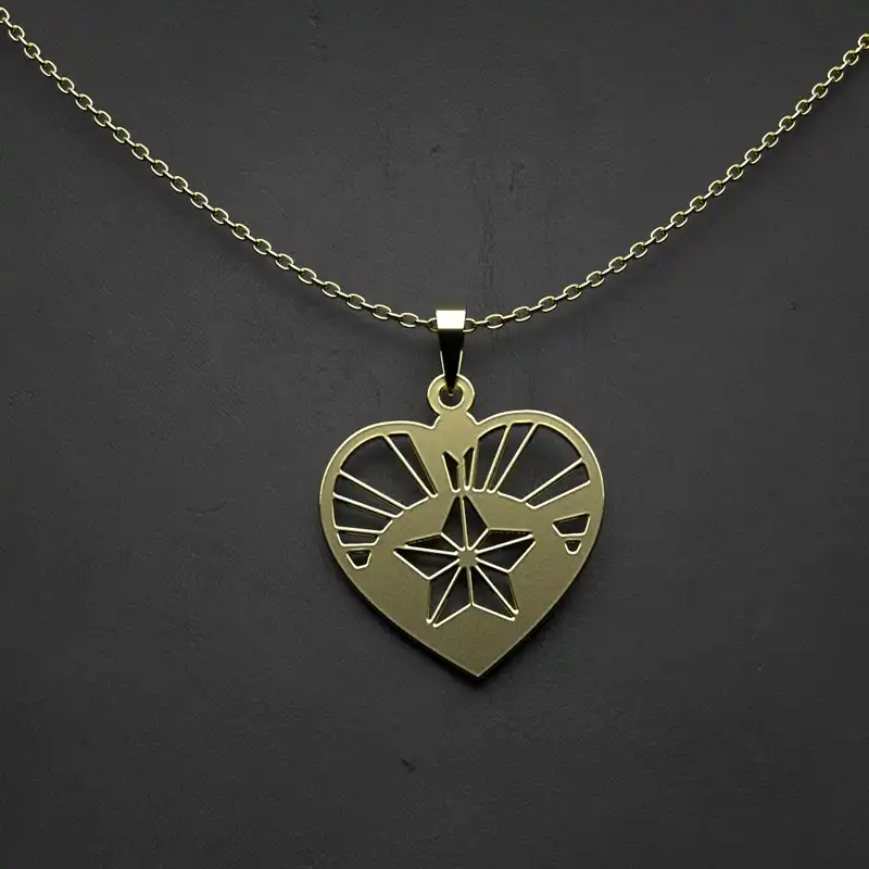 گردنبند طلا 18 عیار زنانه مدوپد مدل گل کد CA10555