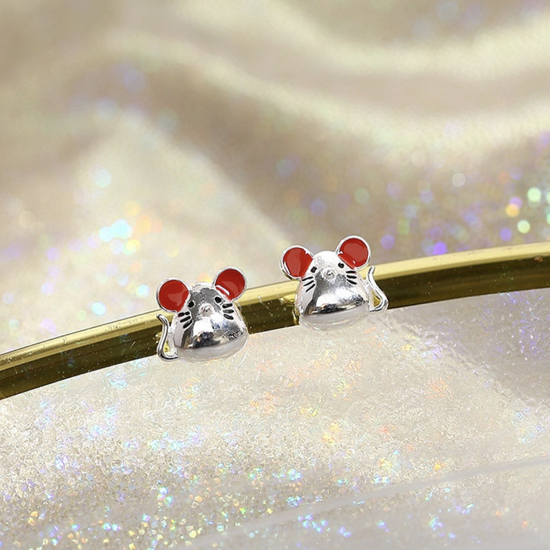 گوشواره نقره زنانه مدل موش 2