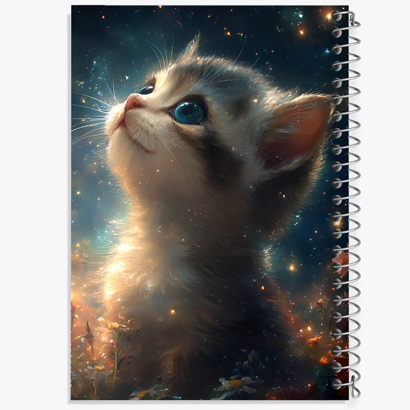 دفتر مشق 50 برگ خندالو طرح گربه کیوت کد F5346