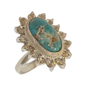 انگشتر نقره زنانه سلین کالا مدل فیروزه نیشابور ce-As021