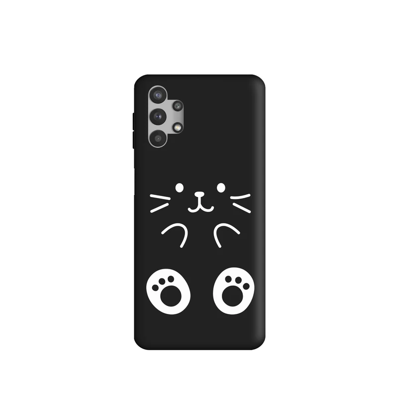 کاور طرح گربه مینیمال کیوت کد t598 مناسب برای گوشی موبایل سامسونگ Galaxy A32 5g / M32 5g / A13 4g