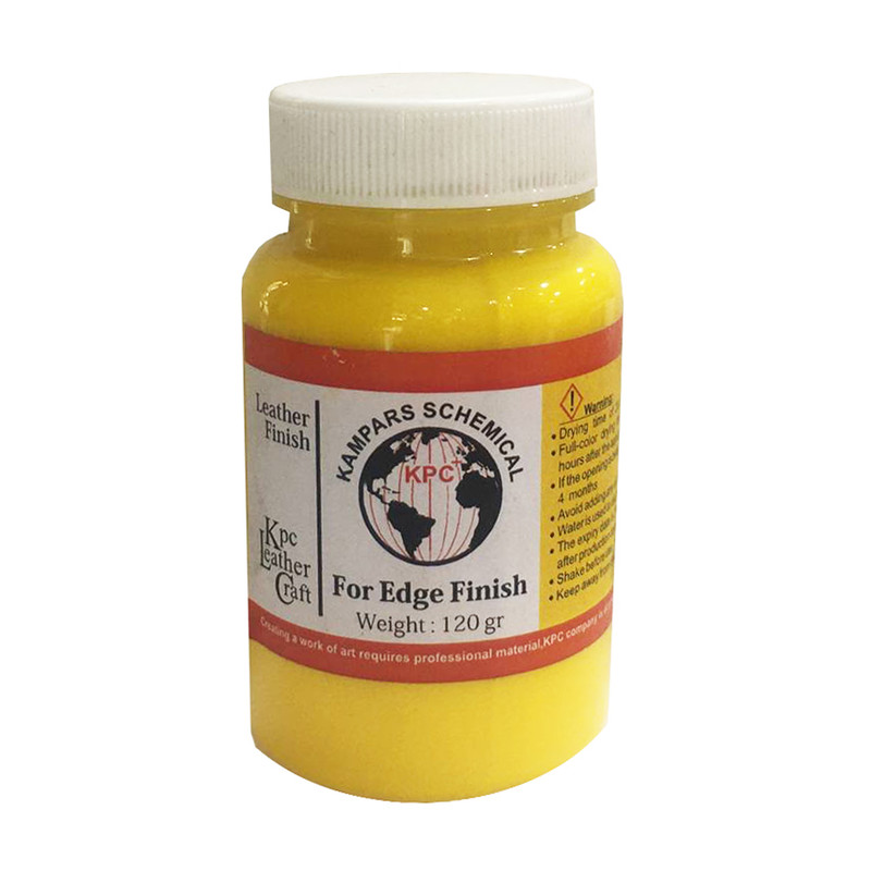 محلول رنگ زرد لبه چرم کی پی سی پلاس مدل R حجم 120 میلی لیتر محلول رنگ زرد لبه چرم کی پی سی پلاس مدل R حجم 120 میلی لیتر