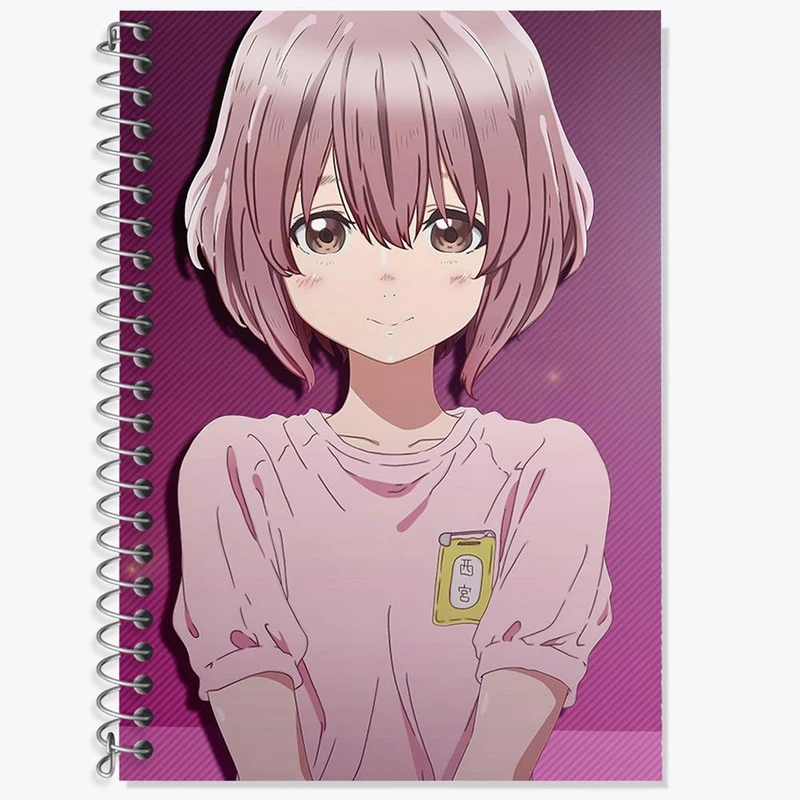 دفتر زبان 50 برگ خندالو مدل سه خط طرح شوکو نیشیمیا انیمه سایلنت ویس A Silent Voice کد 15779