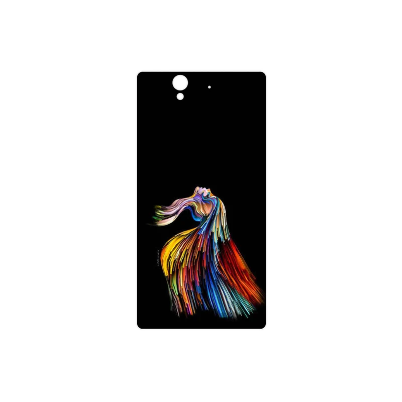 برچسب پوششی ماهوت مدل Rainbow Hair Digital Art مناسب برای گوشی موبایل سونی Xperia X